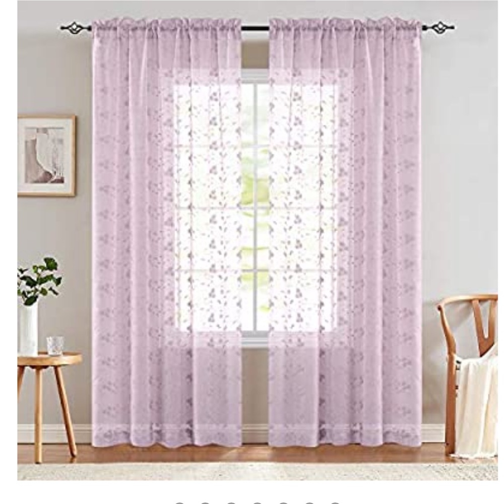 55 x 72 lavender lace curtains